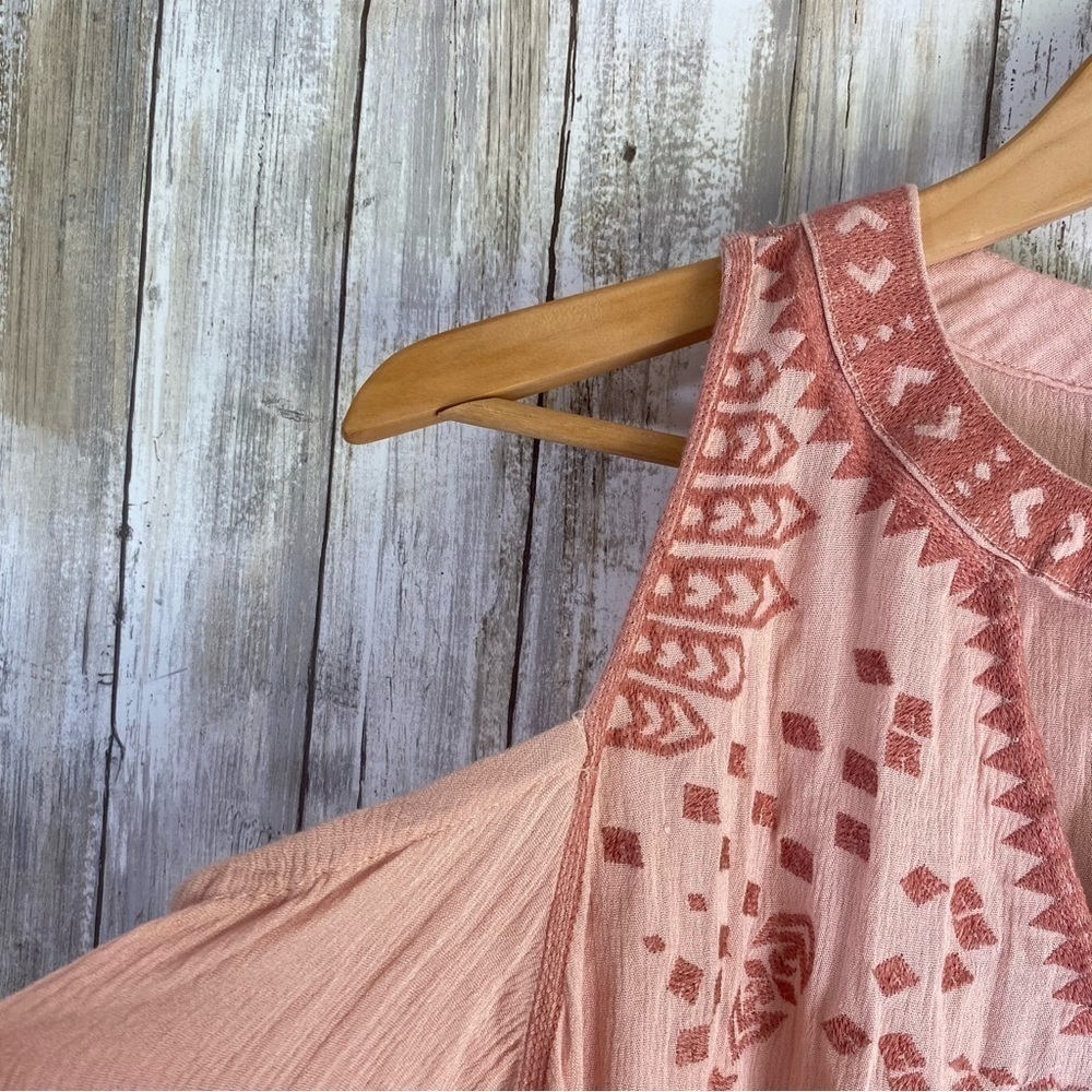 Jodifl Pink Embroidered Open Shoulder Tunic - Picture 3 of 6